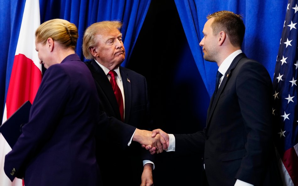 Prezydent USA Donald Trump i premier Grenlandii Jens-Frederik Nielsen