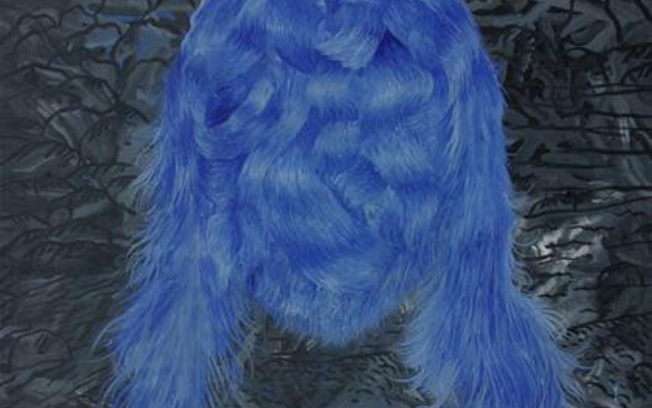 Małgorzata Wielek-Mandrela, “Włosy III”, 2009. Olej na płótnie / oil on canvas, 120 x 90 cm; Dzięki 