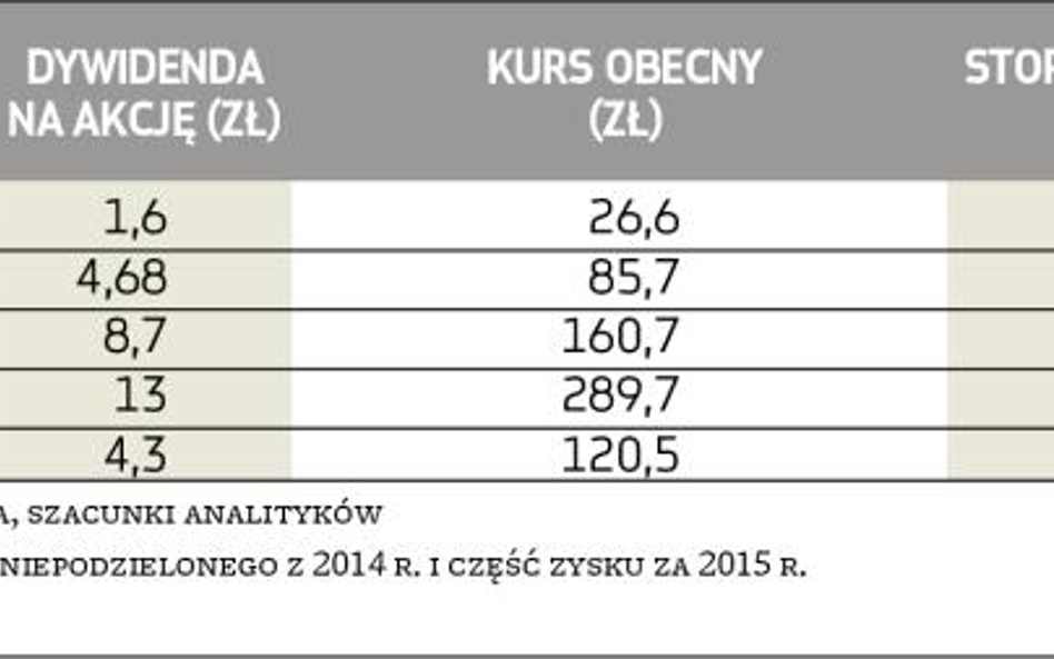 Tegoroczne dywidendy w bankach notowanych na GPW