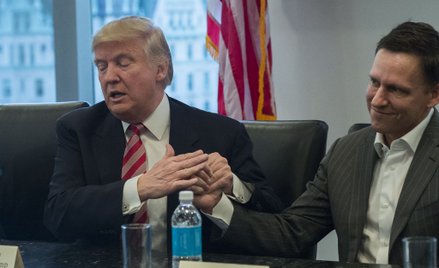 Peter Thiel na spotkaniu z Donaldem Trumpem