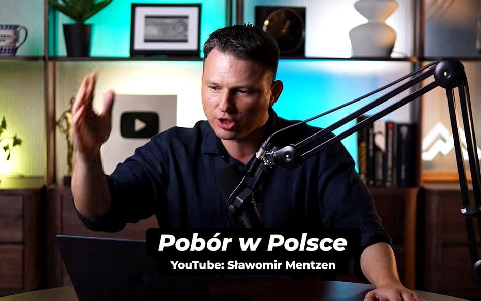 Sławomir Mentzen o poborze w Polsce mówił też na swoim kanale YouTube