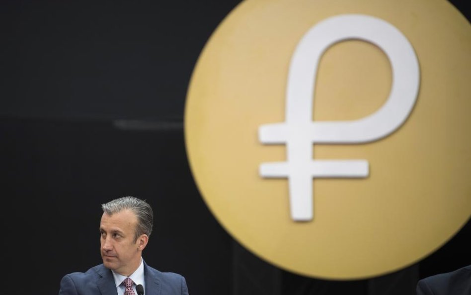 Tareck El Aissami, wiceprezydent Wenezueli podczas prezentacji nowej kryptowaluty