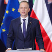 Wiceminister obrony narodowej Cezary Tomczyk podczas konferencji prasowej w siedzibie MON w Warszawi