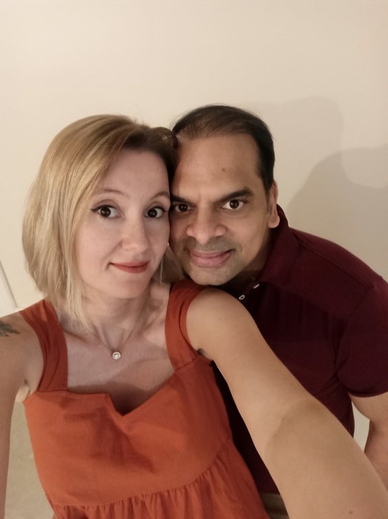 Aleksandra Zalewska z mężem