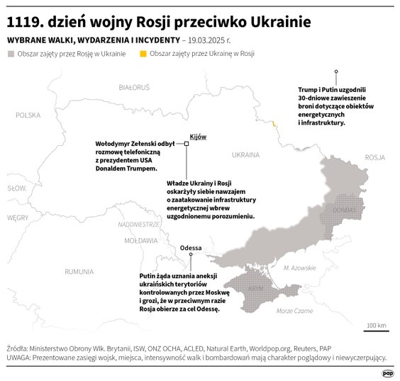 Tak wyglądała sytuacja na froncie 19 marca