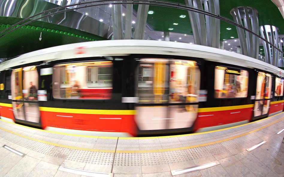 WARSAW, POLAND – MAY 27, 2015: Stadion Narodowy metro station in Warsaw. Station was opened in March