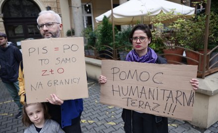 Protest "Stop przemocy na granicy! Nie dla strefy bezprawia!", 4 bm. pod siedzibą biura regionalnego