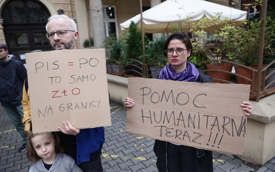 Protest "Stop przemocy na granicy! Nie dla strefy bezprawia!", 4 bm. pod siedzibą biura regionalnego