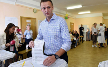 Opozycjonista Aleksiej Nawalny głosuje w niedzielę w Moskwie