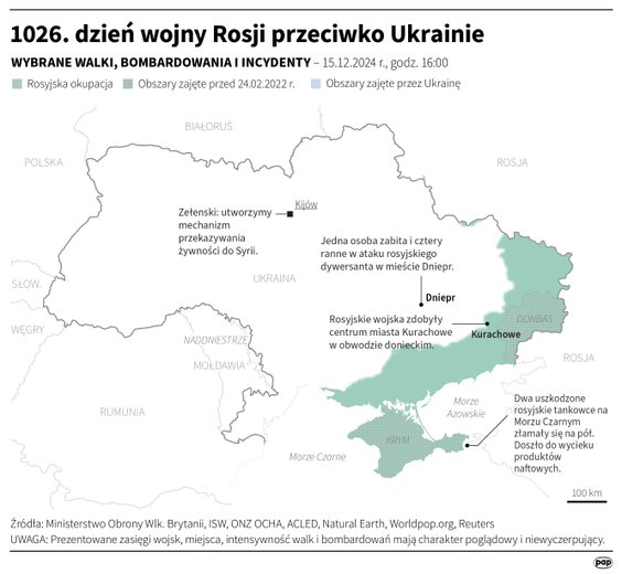 Tak wyglądała sytuacja na froncie w 1026 dniu wojny