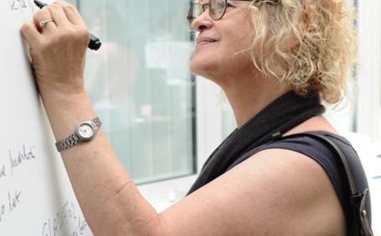 Prof. Ewa Bartnik z Zakładu Genetyki Wydziału Biologii UW. Fot. Wojciech Gardas