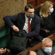 Poseł PiS Łukasz Mejza na sali Sejmu