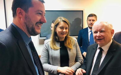 Matteo Salvini i Jarosław Kaczyński podczas styczniowego spotkania w Warszawie