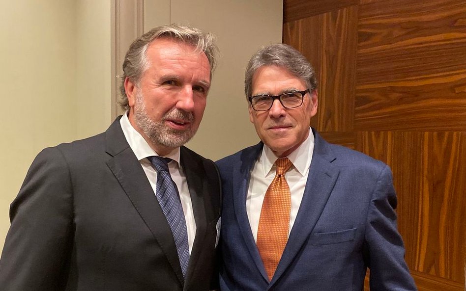 Michał Sołowow i sekretarz ds. energii Rick Perry