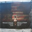 Baner "Witamy w Polsce gdzie CIA torturuje ludzie" w Poznaniu