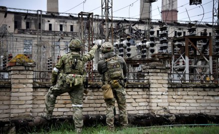 Rosyjscy żołnierze w obwodzie ługańskim