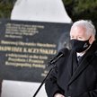 Prezes Prawa i Sprawiedliwości Jarosław Kaczyński podczas uroczystości w Starachowicach