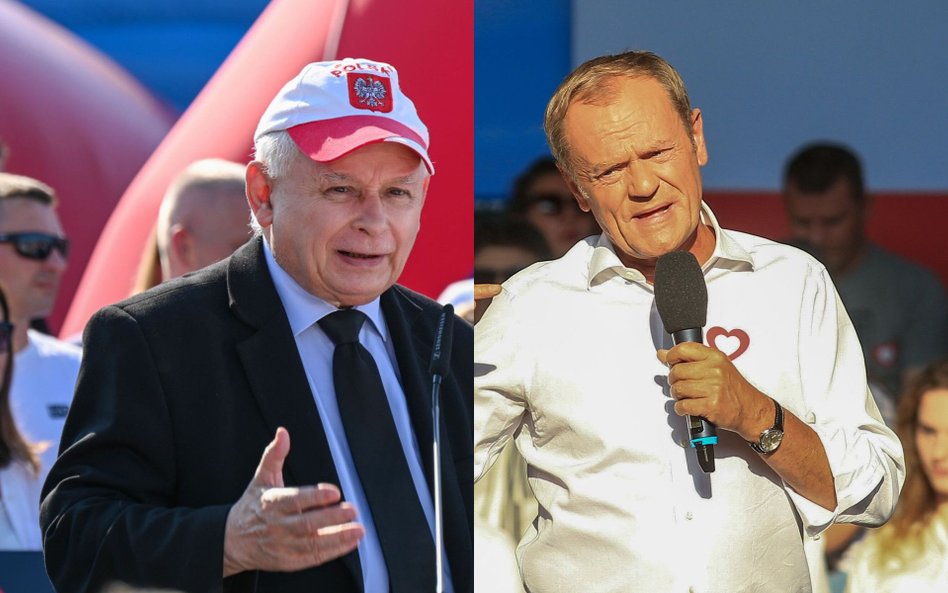 Prezes PiS Jarosław Kaczyński i przewodniczący Platformy Obywatelskiej Donald Tusk