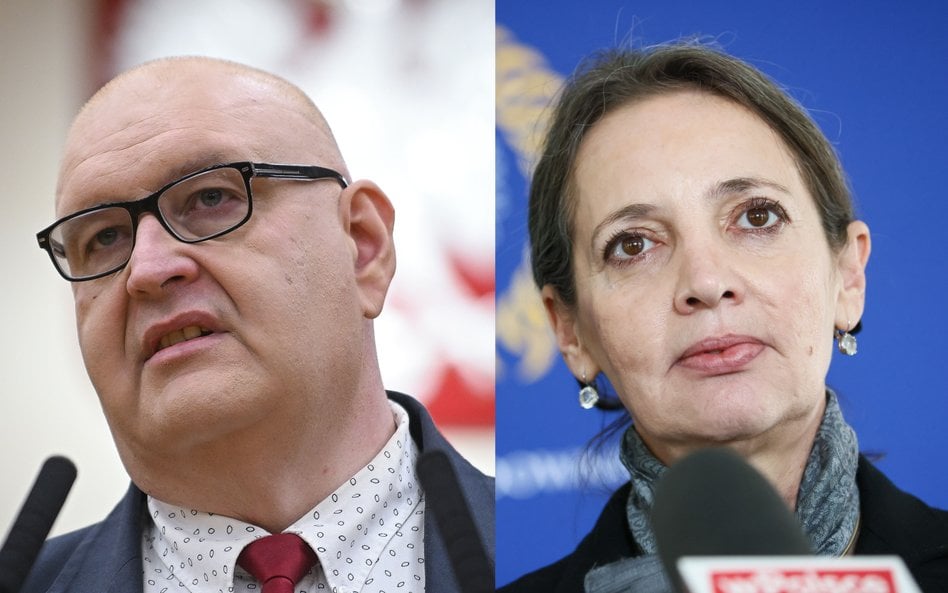 Prezes Trybunału Konstytucyjnego Bogdan Święczkowski i przewodnicząca Krajowej Rady Sądownictwa Dagm