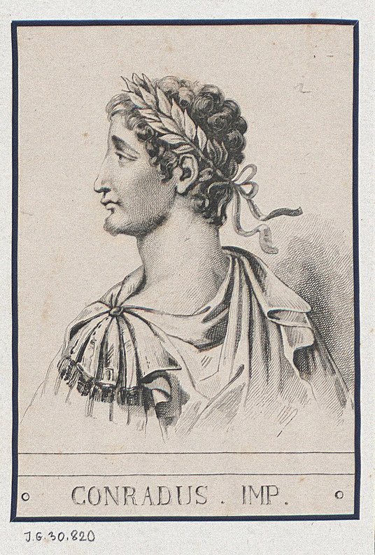 Konrad II – król Niemiec od 1024 r., cesarz rzymski od 1027 r. Zmarł w 1039 r.