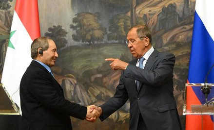 Szefowie MSZ Syrii i Rosji - Fajsal Mekdad i Siergiej Ławrow