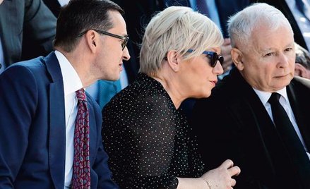 Mateusz Morawiecki, Julia Przyłębska i Jarosław Kaczyński