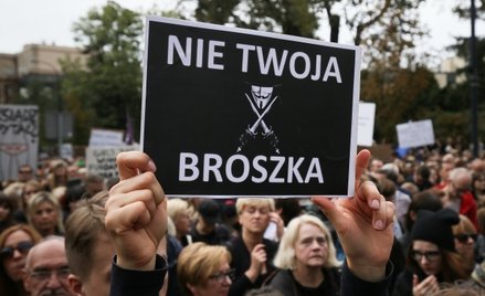 Uczestniczki jednego z marszów organizowanego w ramach "czarnego protestu"