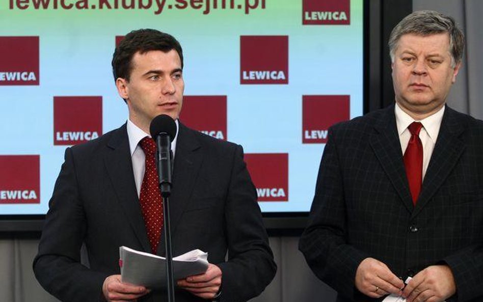 Jerzy Szmajdziński (z prawej) i Wojciech Olejniczak