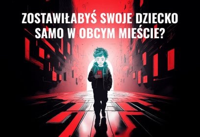 Plakat kampanii „Warszawa chroni dzieci w sieci”