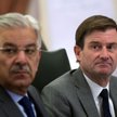 Szef MSZ Pakistanu (po lewej) i ambasador USA w Pakistanie David Hale