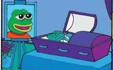 Żaba Pepe "zabita" przez swojego twórcę