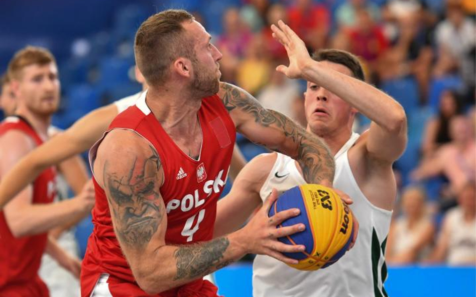 Maciej Adamkiewicz podczas meczu Polska – Litwa na Igrzyskach Europejskich w Mińsku
