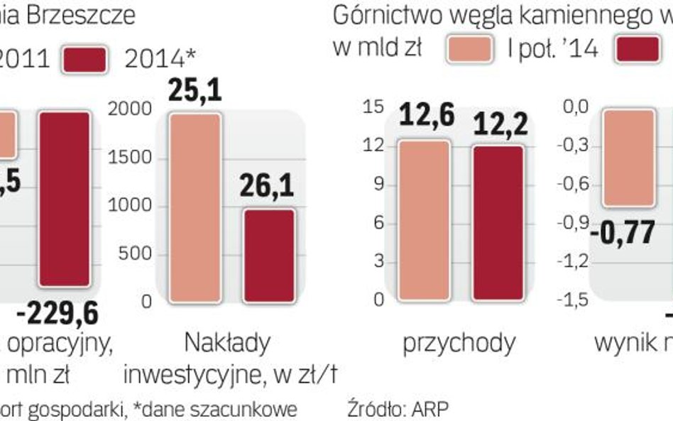 Kopalnia Brzeszcze głęboko pod kreską