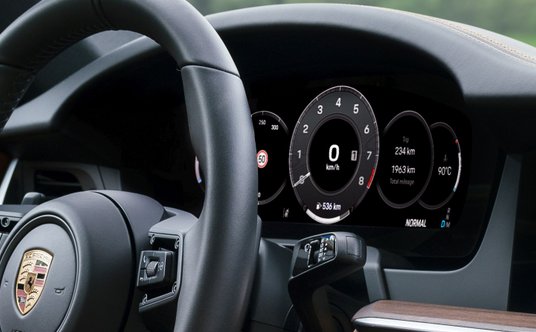 Elektroniczny obrotomierz w nowym Porsche 911