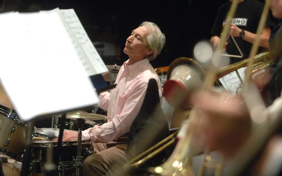 Charlie Watts w czasie sesji nagraniowej z Danish Radio Big Band.