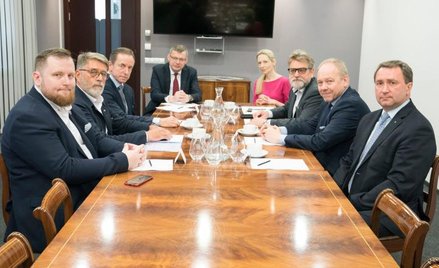 Uczestnicy debaty (od lewej): Jerzy Przystajko, Marek Ruciński, Tomasz Grodzki, Marcin Piasecki i Ka