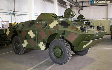 Wyremontowane i zmodernizowane do standardu BRDM-2L1 w zakładach w Mikołajowie pojazdy opancerzone B
