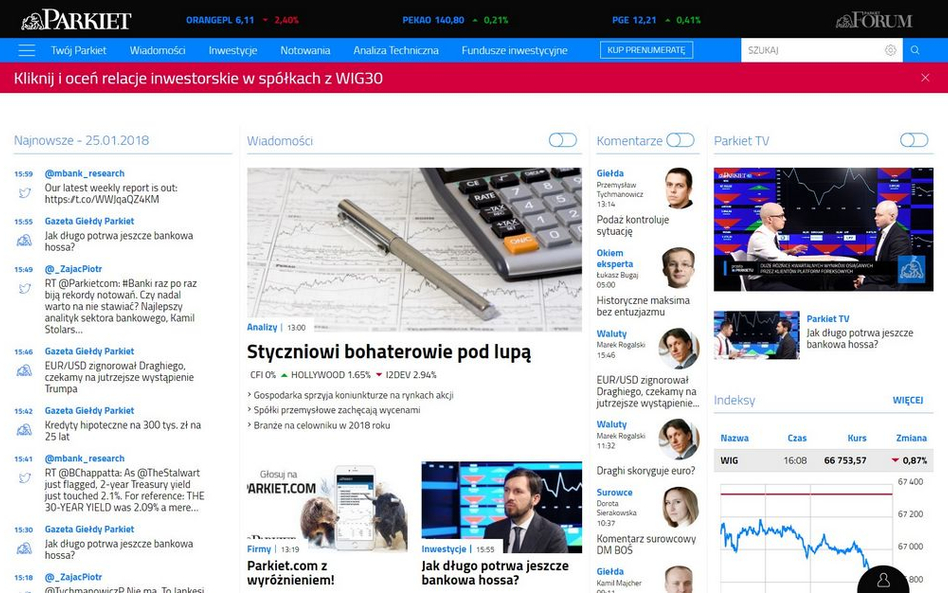 Parkiet.com z wyróżnieniem!
