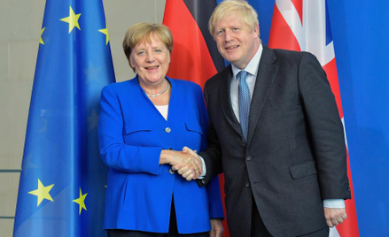 Kanclerz Niemiec Angela Merkel i premier Wielkiej Brytanii Boris Johnson