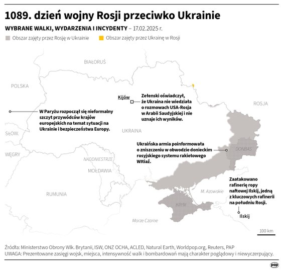 Tak wyglądała sytuacja na froncie 17 lutego