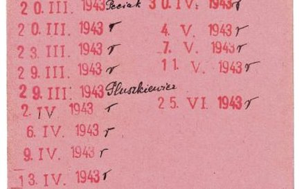 Karta ewidencyjna z obozu na Majdanku.