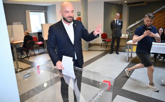 Ubiegający się o reelekcję Prezydent Wrocławia Jacek Sutryk.