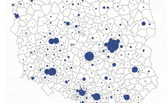 Deweloperska mapa mieszkaniowa. Gdzie w ubiegłym roku deweloperzy rozpoczęli najwięcej budów. Dane G