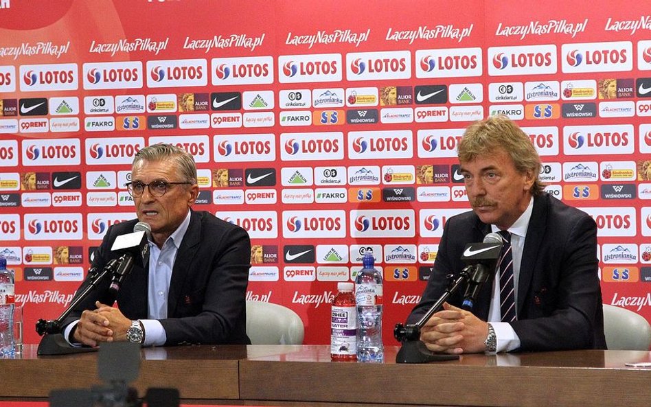 Były trener reprezentacji Polski Adam Nawałka i prezes PZPN Zbigniew Boniek