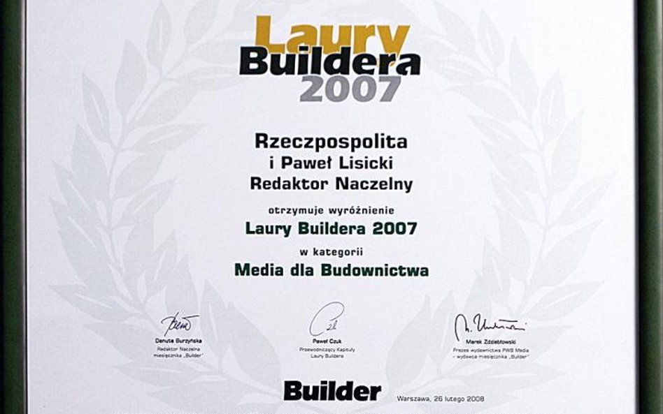 Laury „Buildera” dla „Rzeczpospolitej”