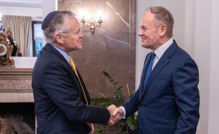 Spotkanie premiera DOnalda Tuka z ambasadorem USA Tomem Rose'em.