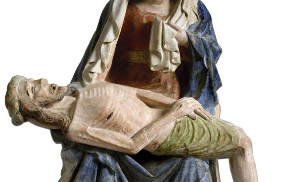 Rzeźbiarz marchijski, Pieta, 2 połowa XV w., rzeźba z terakoty, Muzeo Nazionale d’Abruzzo w L’Aquili