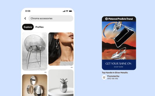 Pinterest przewiduje, że rok 2024 będzie stał pod znakiem metalicznych tkanin i materiałów.