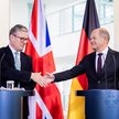 Premier Wielkiej Brytanii Keir Starmer i kanclerz Niemiec Olaf Scholz