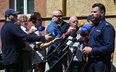 Marcin Zagórski, rzecznik Komendanta Centralnego Biura Zwalczania Cyberprzestępczości podczas briefi